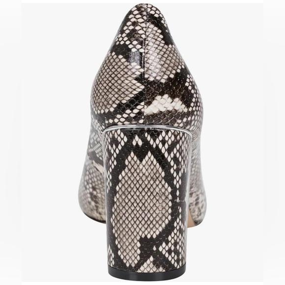 Marc Fisher $118 Women’s Viviene Classic Snake Print Block Heel Pump Size 11 NEW - Picture 4 of 14